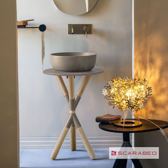 Scarabeo Cross Waschtisch mit Waschbecken Beige