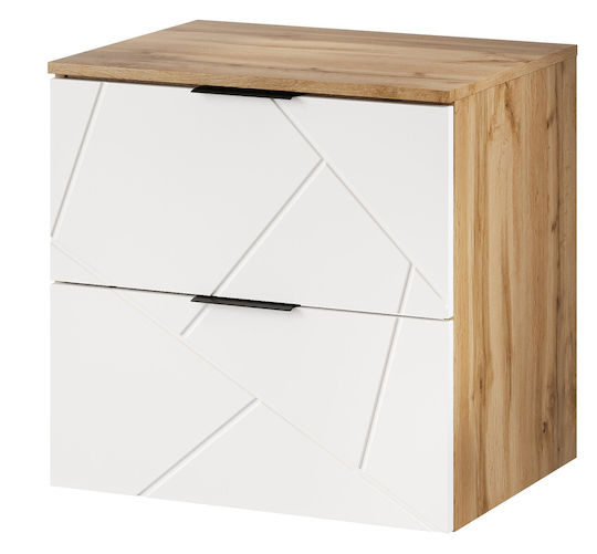 Polihome Mazi Slim Waschtisch mit Waschbecken L60xB46xH57cm Leuko
