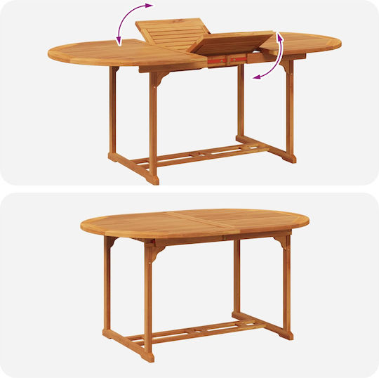 Garten- und Outdoor-Möbelset 8 Stück Vidaxl mit Sonnenschirmhalter