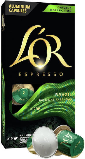 L'Or Espresso Kapseln Karamell Kompatibel mit L'Or Maschine 10 Stück