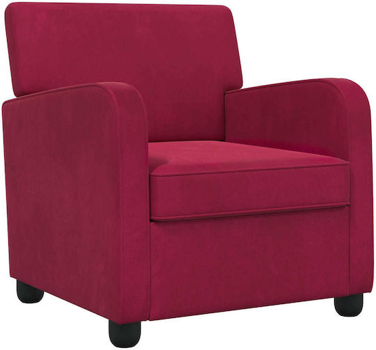 Scaun De Relax Velur Roșu 70x79x78cm