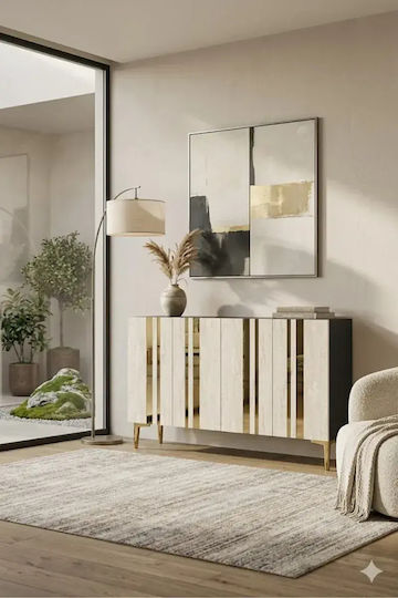 Wooden Sideboard Brown 120x30x75cm