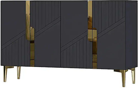 SteweHome Sideboard Holz 120x40x75cm Braun