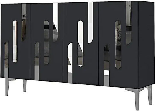 SteweHome Sideboard Holz 120x30x75cm Braun