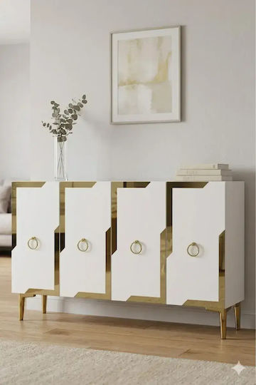 SteweHome Sideboard Holz 120x40x75cm Braun