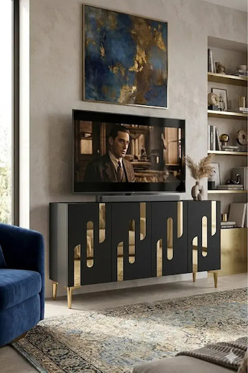 Wooden Sideboard Brown 120x30x75cm
