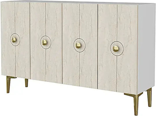 SteweHome Sideboard Holz 120x40x75cm Braun