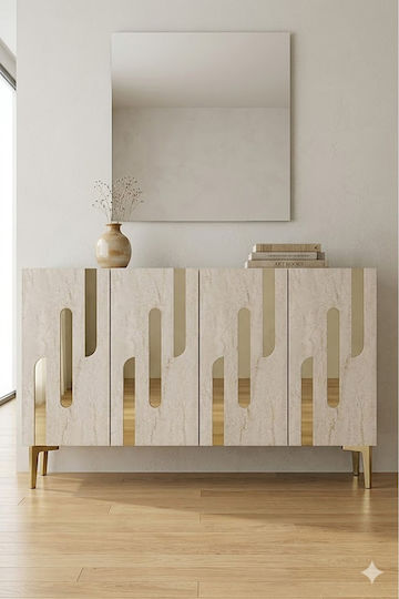 Μπουφές Ξύλινος Καφέ 120x30x75cm