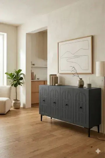 Μπουφές Ξύλινος Καφέ 120x30x75cm
