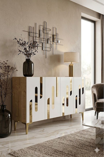 Μπουφές Ξύλινος Καφέ 120x30x75cm