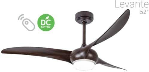 Lineme Levante Ceiling Fan 132cm with Brown Light Fixture
