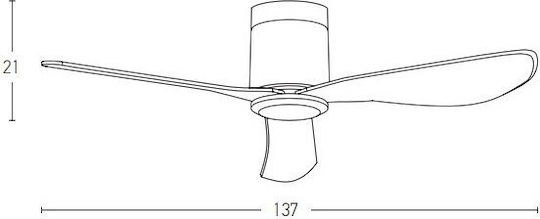 Zambelis Lights Deckenventilator 137cm Schwarz