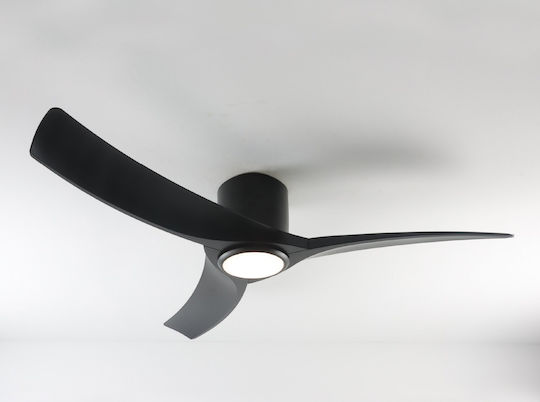 Aca Ανεμιστήρας Οροφής 132cm με Φως Μαύρος