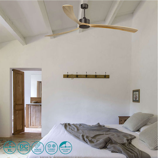 Faro Barcelona Kauai XXL Deckenventilator 240cm Braune/Pine