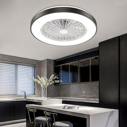 Home Lighting Marco Затворен Тип (Плафон) 50см с Магазин за онлайн търговия с Мегапикселови Обективи Черен