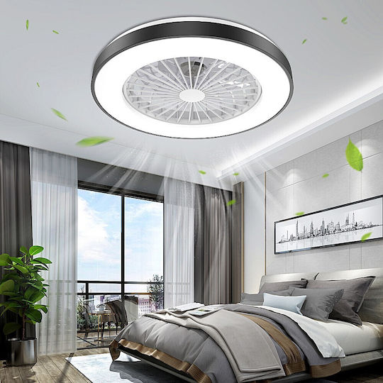 Home Lighting Marco Затворен Тип (Плафон) 50см с Магазин за онлайн търговия с Мегапикселови Обективи Черен