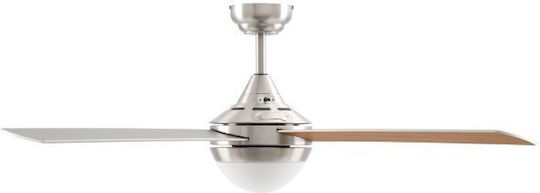 Eglo Varadero Ceiling Fan 122cm with Light Fixture Silver