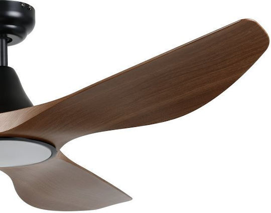 Eglo Portsea Ventilator De Tavan 132cm Cu Lumină Maro / Negru