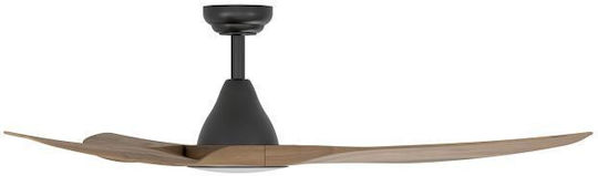 Eglo Portsea Ventilator De Tavan 132cm Cu Lumină Maro / Negru