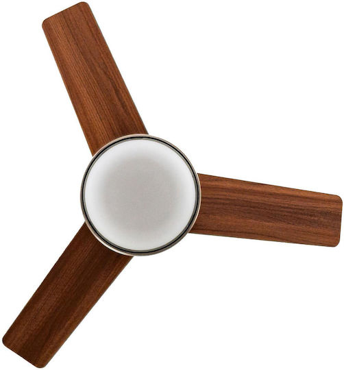 Hunter Finley Ceiling Fan 91cm With Light Brushed Chrome