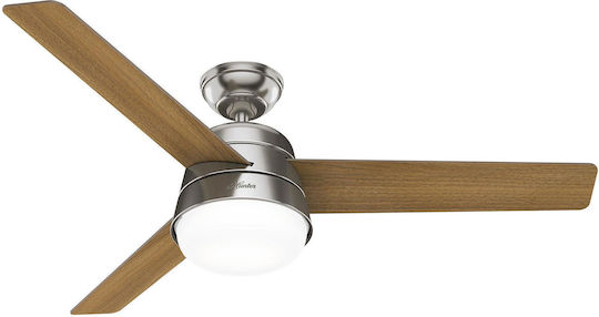 Hunter Finley Тавани Вентилатор 132см с Осветление Brushed Nickel