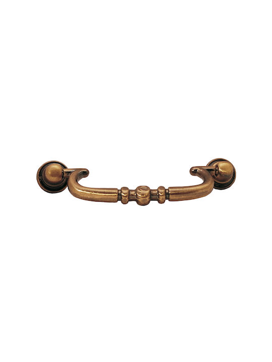 Conset C901 Antik Handgriff Möbelgriff aus Zamak Oxidized 115mm (Zentrenabstand 96mm) C901-96S03S03 1Stück