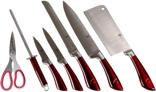 Royalty Line Royalty Line Messer Set mit Sockel aus Rostfreiem Stahl 8 Stück