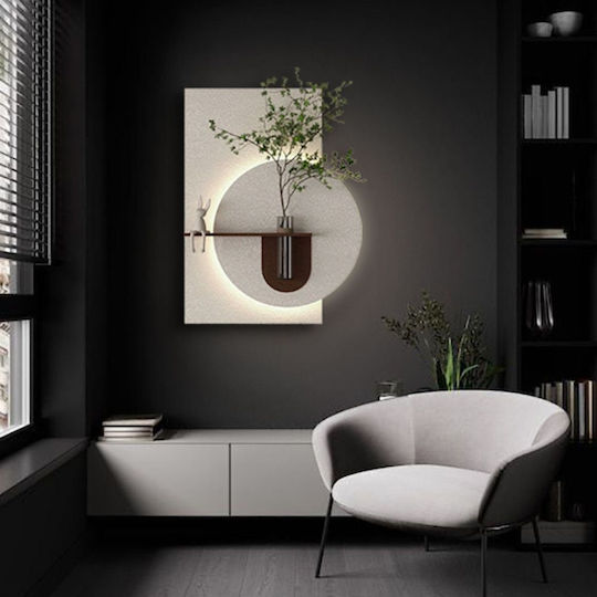 Atman Gemälde Hölzernes mit LED-Beleuchtung 80x43cm