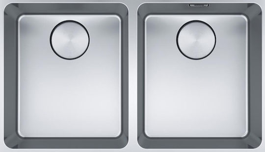 Franke Mythos Myx 120-34-34 Поддръжка Кухненски Мивка Inox Матиран Дължина 74.5xШирина 44см Сребрист