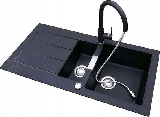Franke S2d Eingebauter Küchenspüle aus Flüssigem Granit M100xB50cm Graue