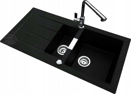 Franke S2d Eingebauter Küchenspüle aus Flüssigem Granit M100xB50cm Graue