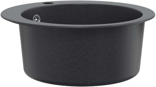 vidaXL Drop-In Küchenspüle aus Flüssigem Granit M50,5xP29cm Grau