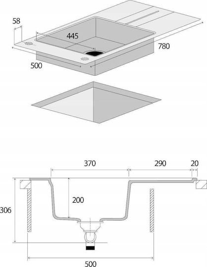 Concept Nobles Ένθετος 86x50cm Μαύρος Concept Nobles Ένθετος 86x50cm Μαύρος