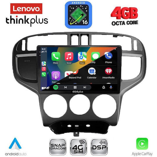 Lenovo Car Audio System for Hyundai Matrix 2001-2010 Bluetooth USB WiFi GPS Apple CarPlay Android Auto with 9" Touch Screen