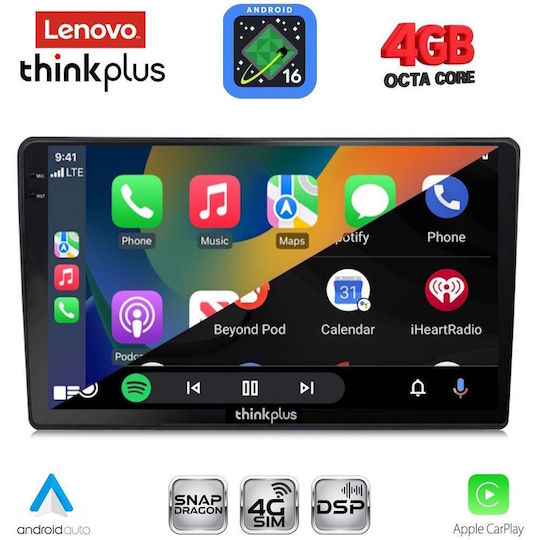 Lenovo Автомобилна Аудио Система за Mazda 2 2002-2007 (Bluetooth/USB/WiFi/GPS/Apple CarPlay/Android Auto) с Touch Screen 9"