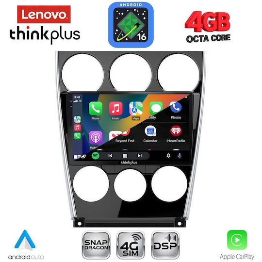 Lenovo Автомобилна Аудио Система За Mazda 6 2005-2008 Bluetooth USB Вграден Wi-Fi GPS Apple CarPlay Android Auto С Touch Screen 9"