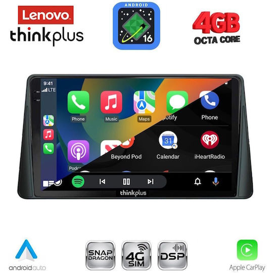 Lenovo Sistem Audio Auto Pentru Ford Focus 2019-2025 Bluetooth USB Wi-Fi GPS Apple CarPlay Android Auto Cu Ecran Tactil 9"