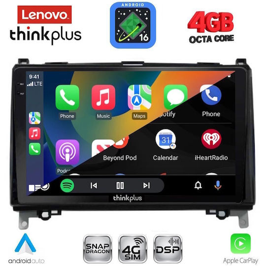 Lenovo Ηχοσύστημα Αυτοκινήτου για Mercedes-Benz Sprinter / Vito 2007-2020 (Bluetooth/USB/WiFi/GPS/Apple-Carplay/Android-Auto) με Οθόνη Αφής 9"