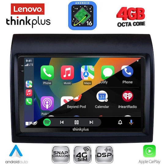 Lenovo Автомобилна Аудио Система за Peugeot Boxer Fiat Ducato Citroen Jumper 2011-2021 (Bluetooth/USB/Wi-Fi/GPS/Apple CarPlay/Android Auto) с Touch Screen 9"