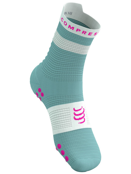 Compressport High Alergare Șosete Turcoaz 1 Pereche