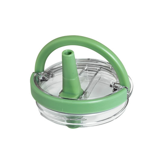 Ecolife Чаша с дръжка Термос Без BPA 900ml Зелен Чай Ecolife с Сламка и Дръжка
