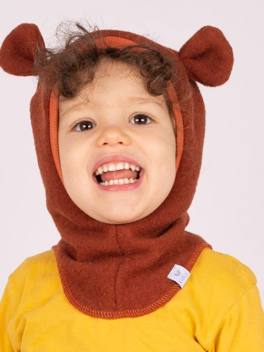 Kinder Beanie Fleece Braun