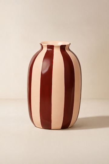 Kaemingk Beige Ceramic Vase 13.6x13.6xH21cm