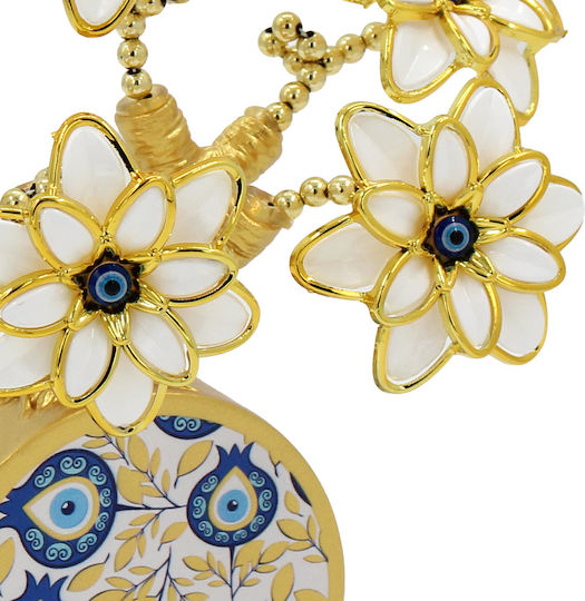 Decorative Tree Polyresin 18x9x20 Cm Gold Flowers Eyes Keskor 83200