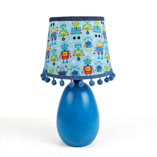 Kids Side Table Lamp Dimensions Blue 35x20x18cm