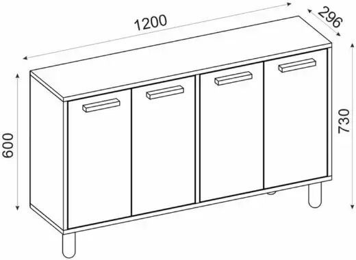 Κονσόλα Ξύλινη Καφέ Μ120xΠ30xΥ73εκ.