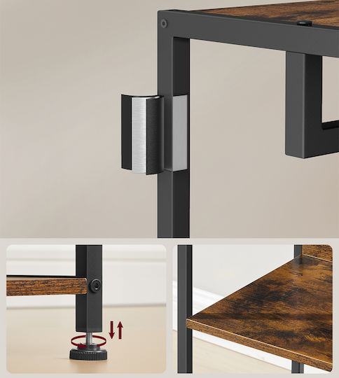 Hallway Furniture with Hanger Black / Brown 47x30.5x180cm