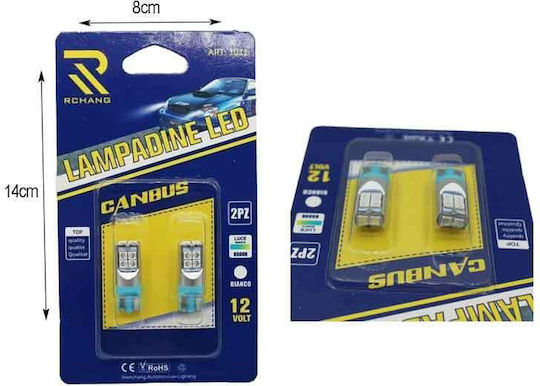 Rchang Lampa Auto T10 Canbus LED 6500K Alb Rece 12V