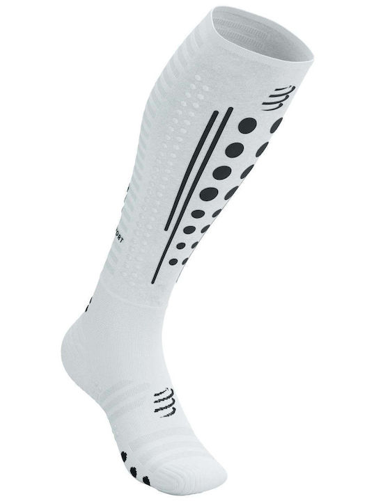 Compressport Șosete Running Albe 1 Pereche