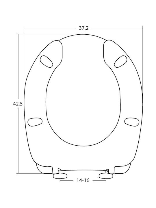 Duroplast Toilet Seat Made of White Bakelite